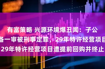 有富策略 兴源环境爆丑闻：子公司干扰监测设备一审被刑事定罪，29年特许经营项目遭提前回购并终止